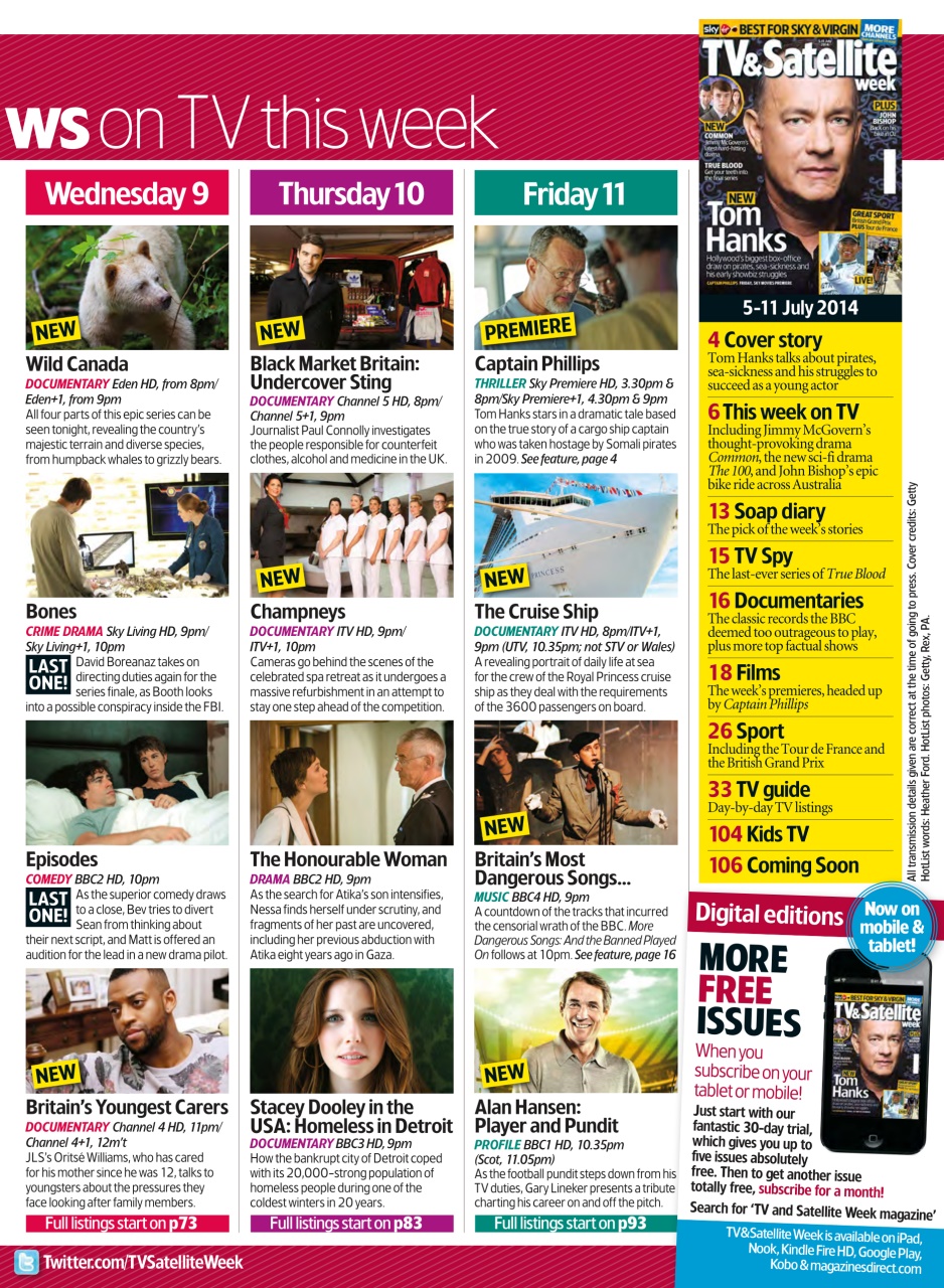 TV & Satellite Week Preview Pages