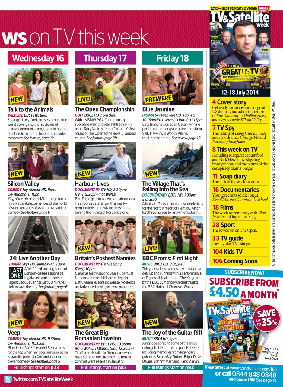 TV & Satellite Week Preview Pages