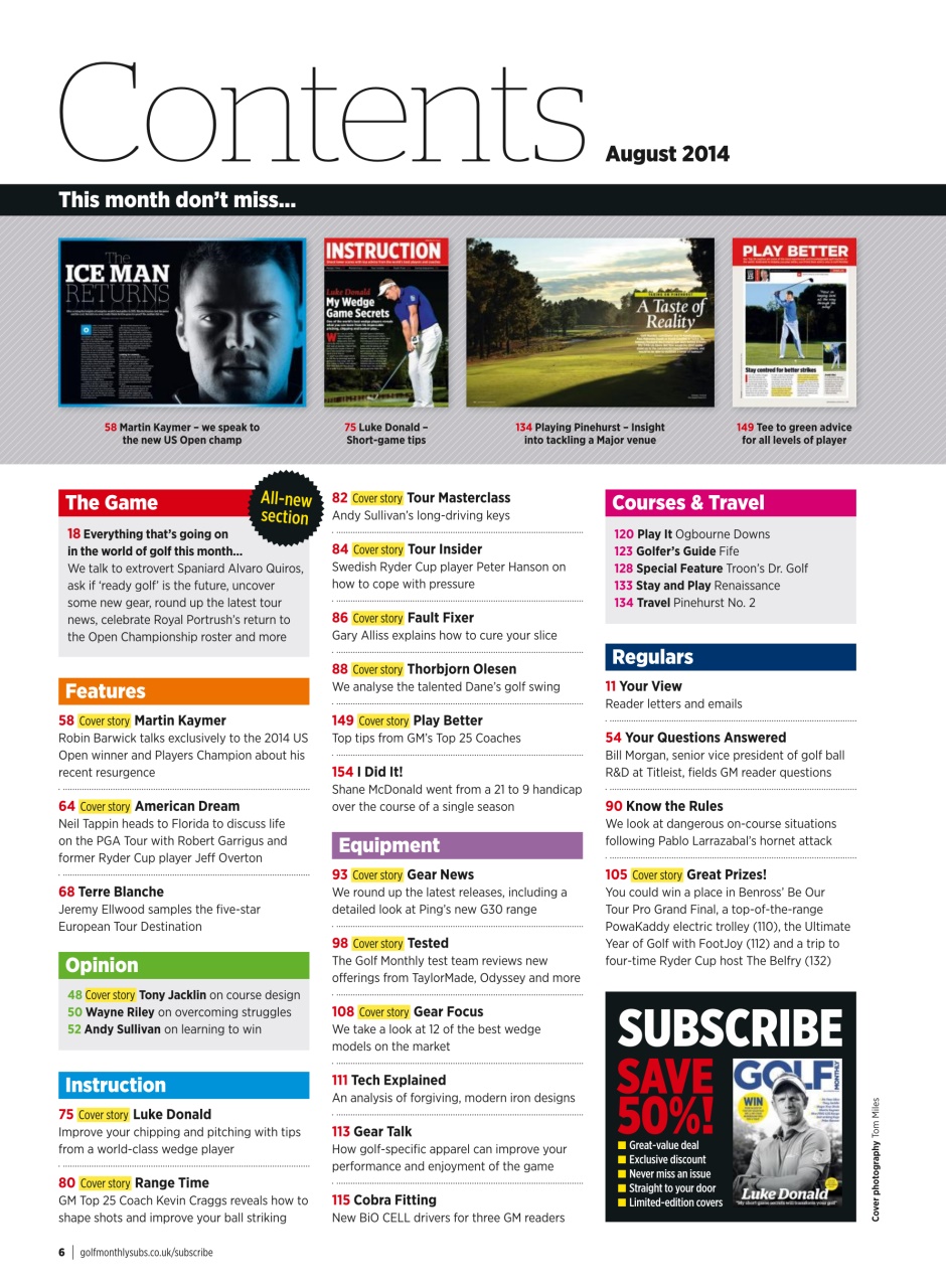Golf Monthly Preview Pages