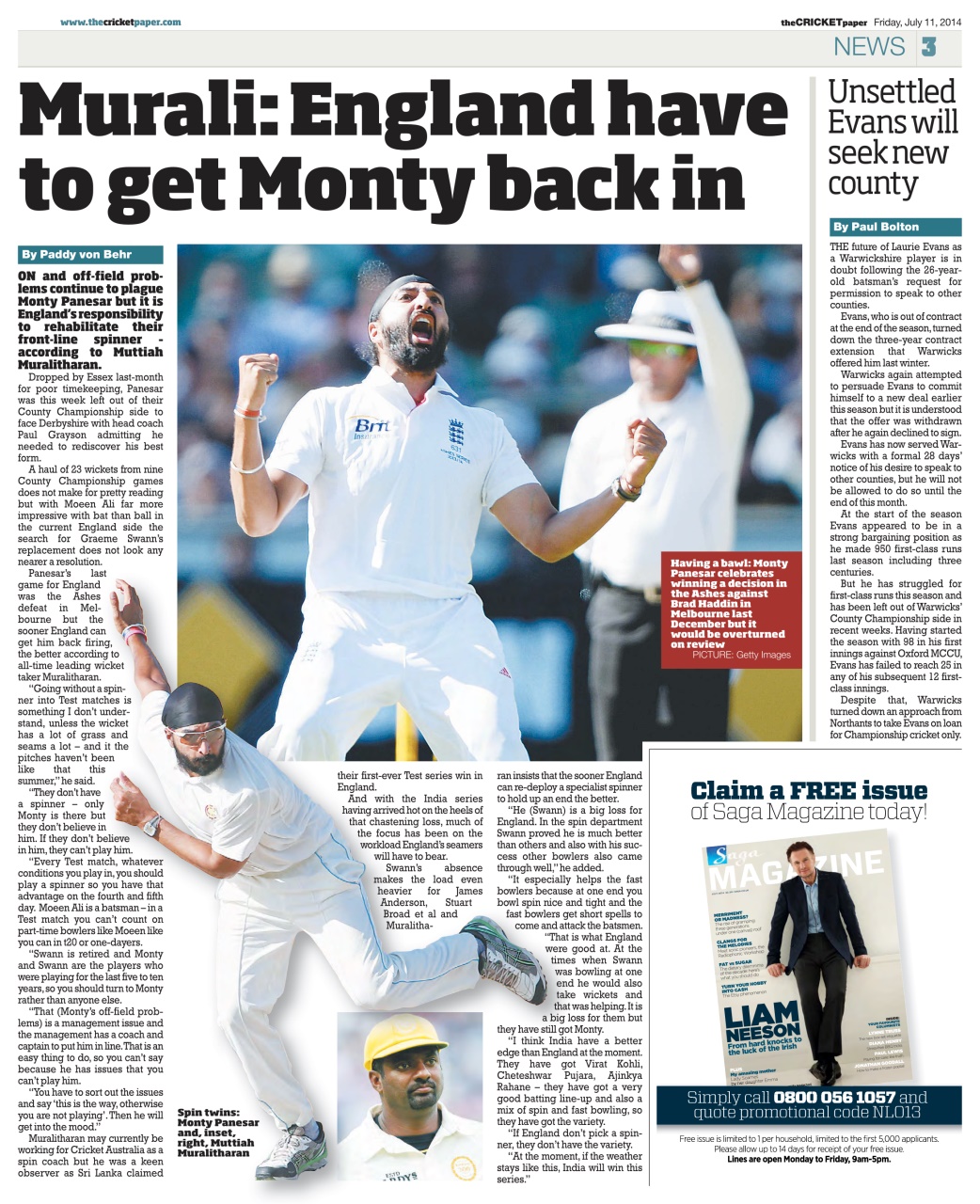 The Cricket Paper Preview Pages