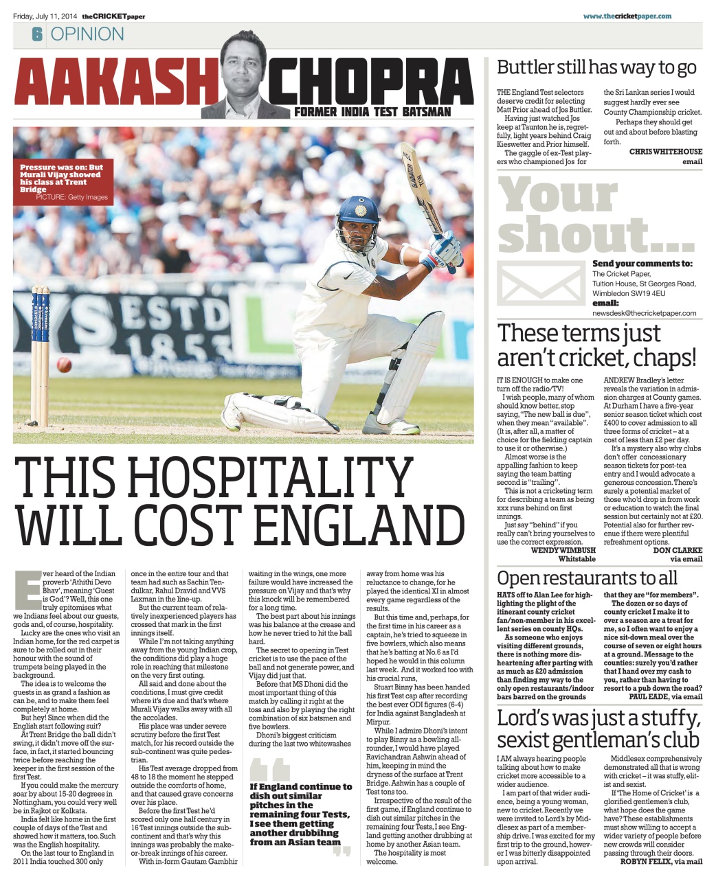 The Cricket Paper Preview Pages