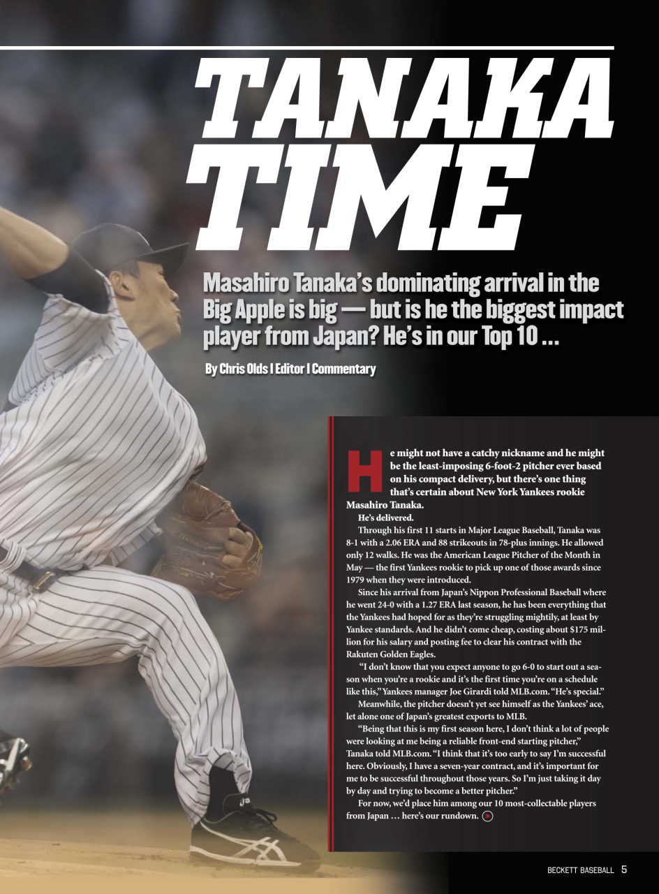 Beckett Baseball Magazine Preview Pages