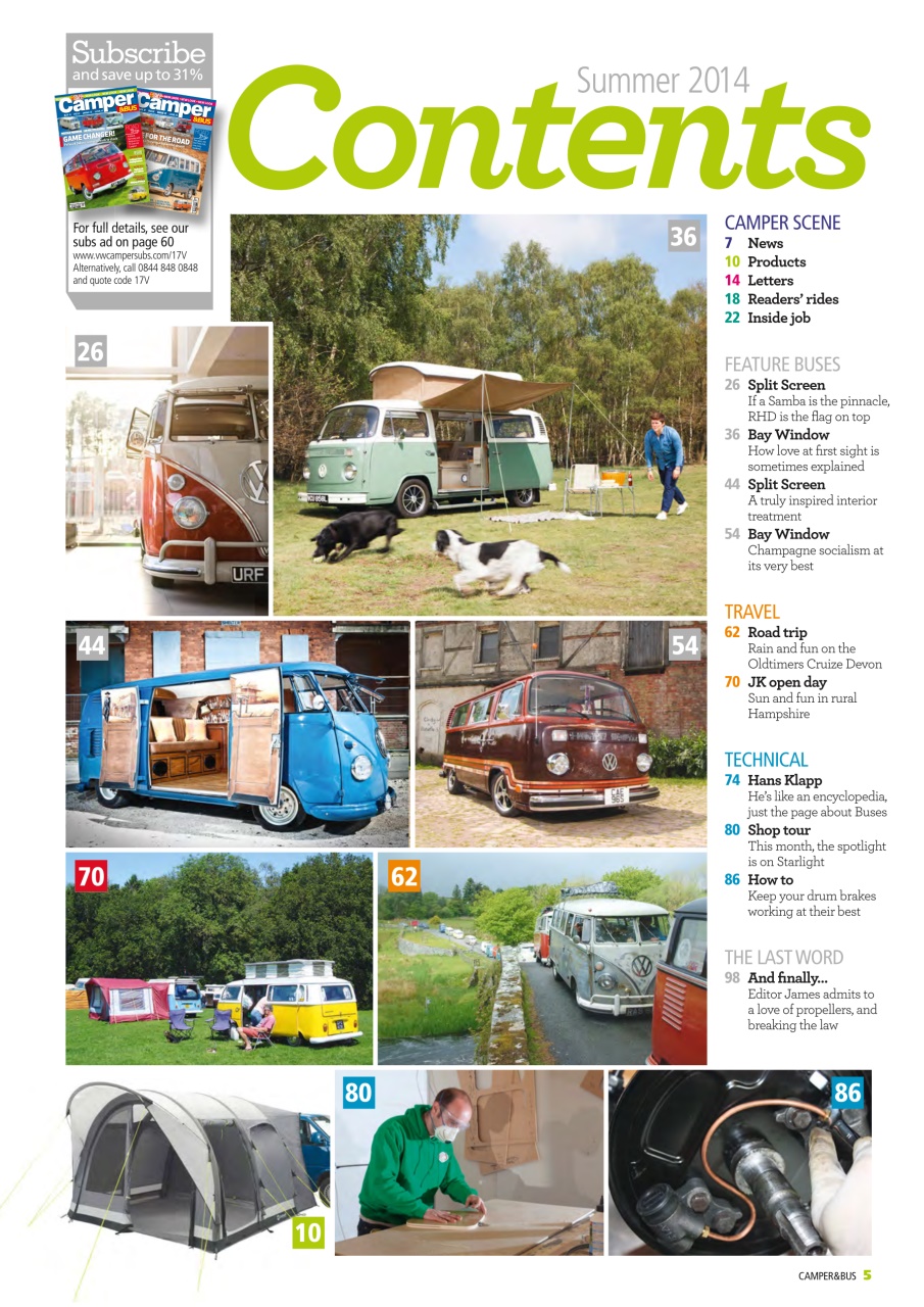 VW Camper Preview Pages
