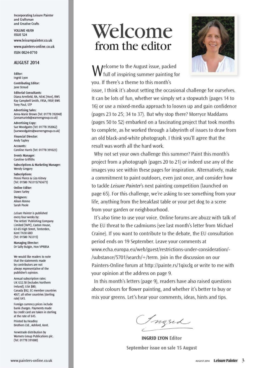 Leisure Painter & The Artist Preview Pages