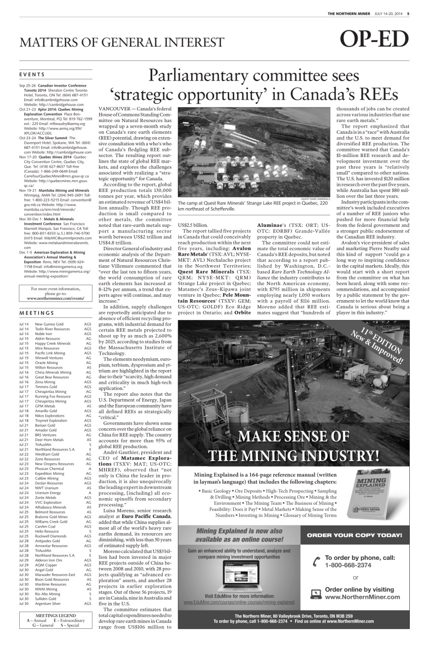 The Northern Miner Preview Pages