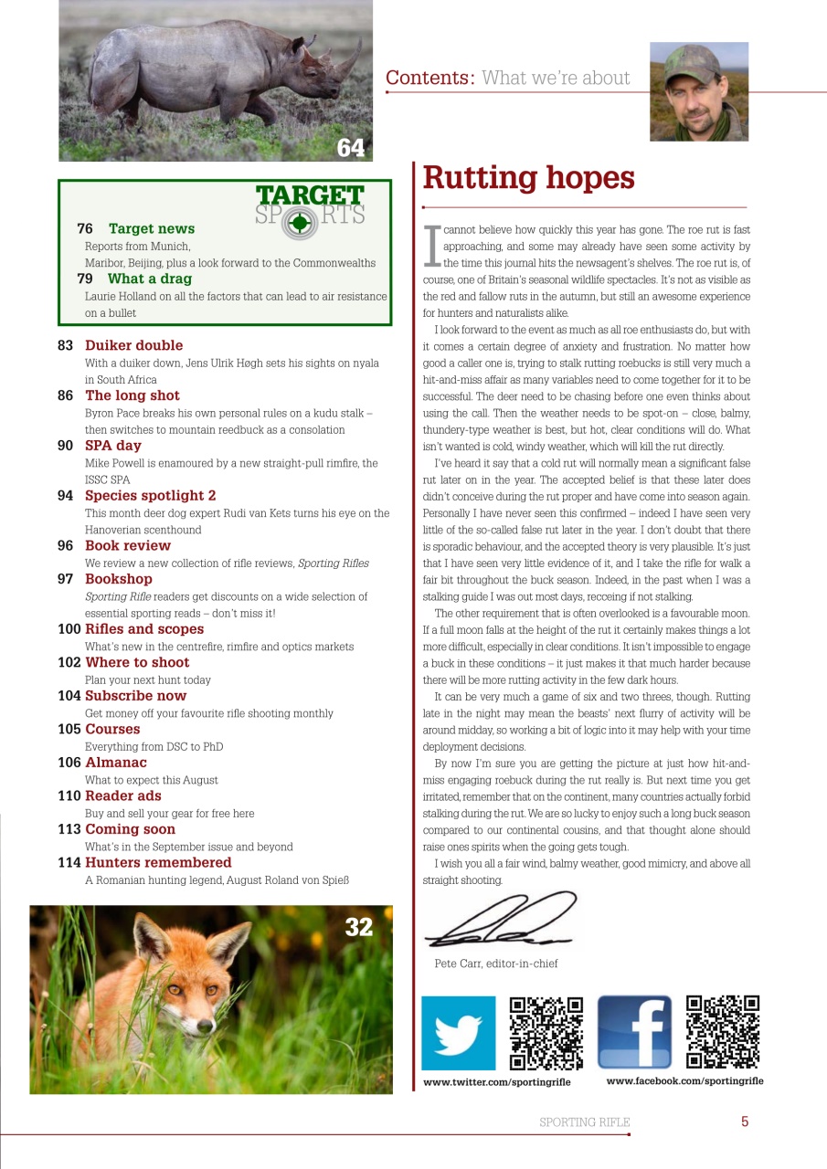 Sporting Rifle Preview Pages