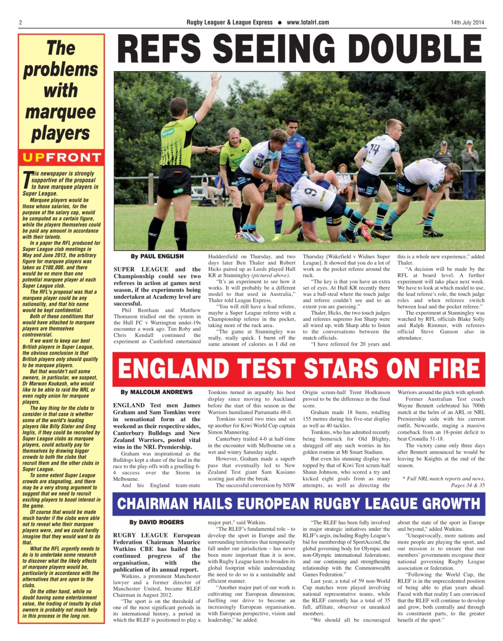 League Express Preview Pages