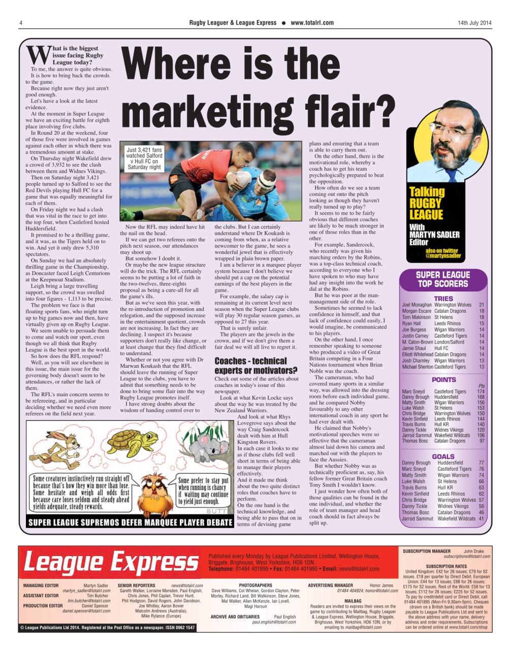 League Express Preview Pages