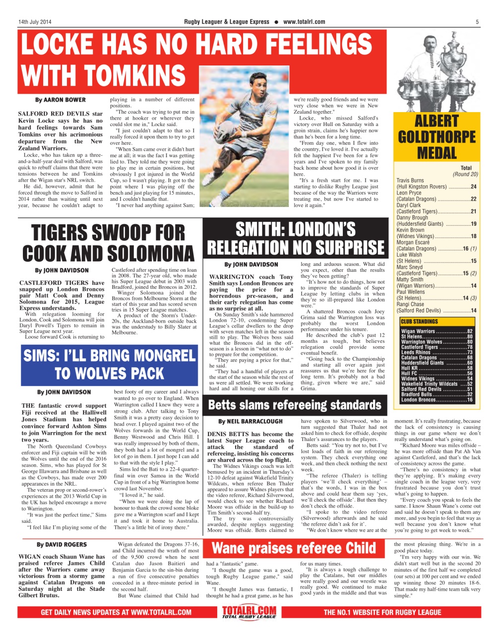 League Express Preview Pages