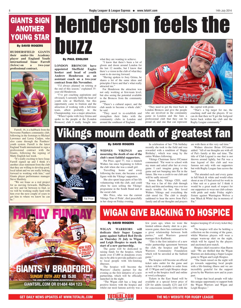 League Express Preview Pages