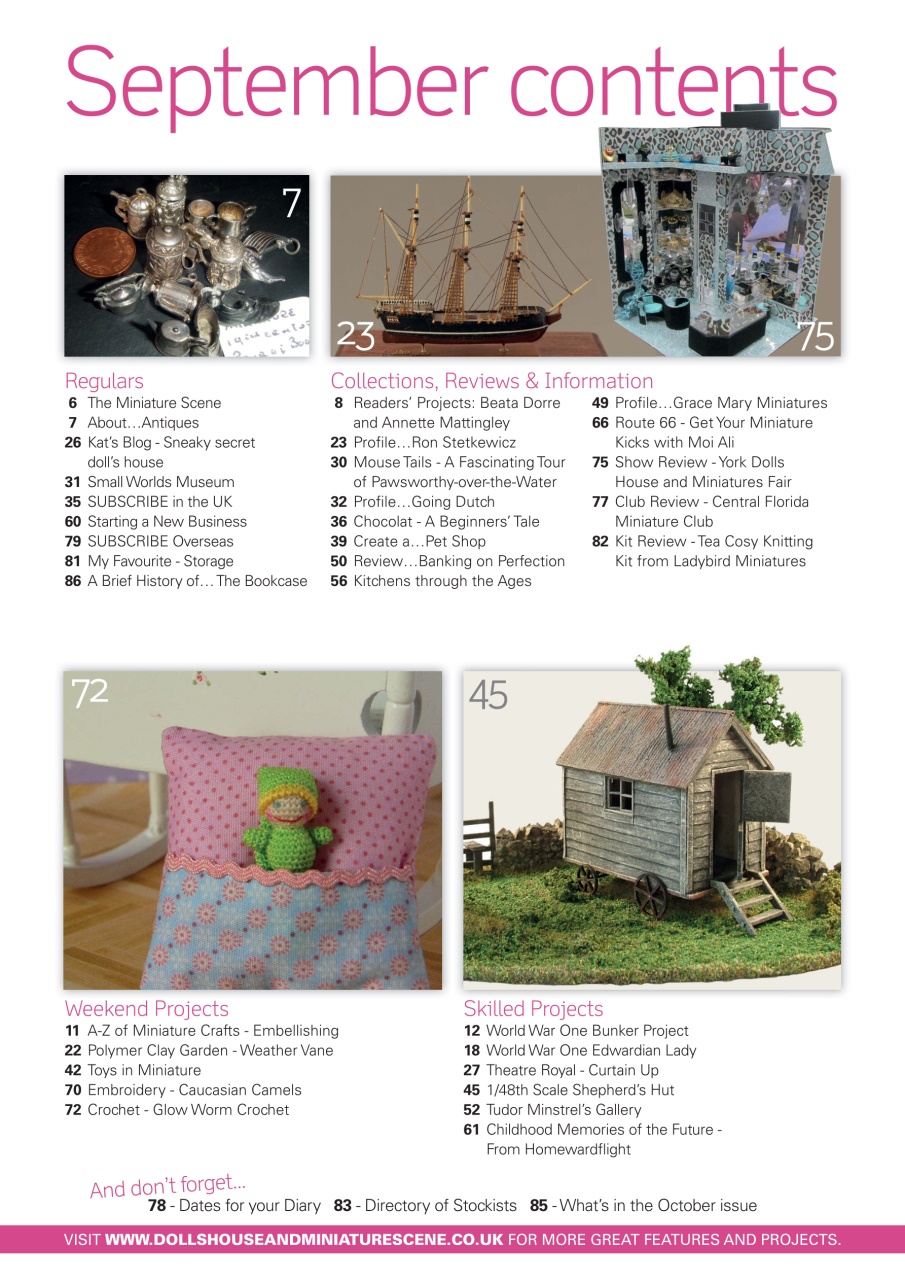Dolls House and Miniature Scene Preview Pages