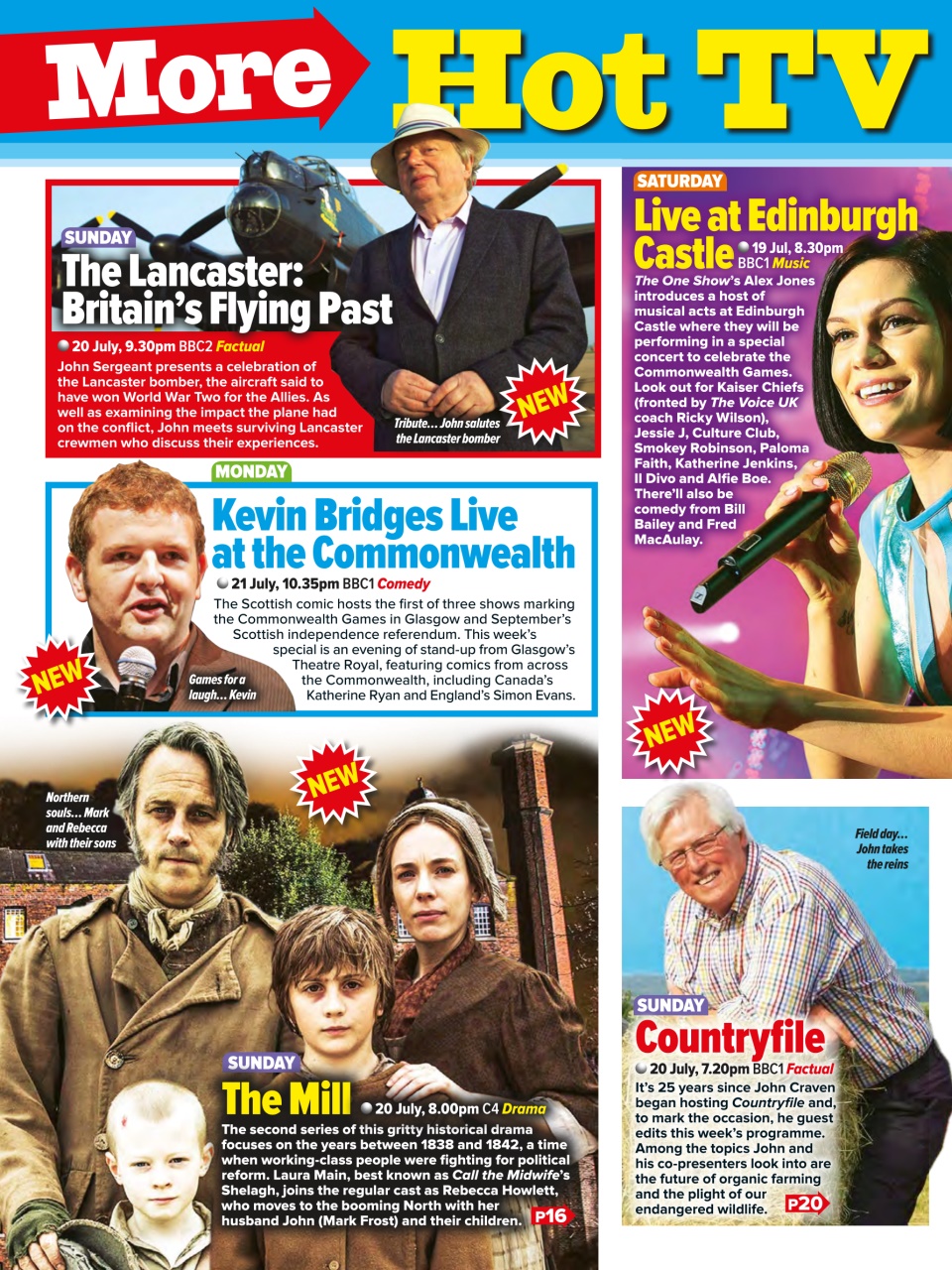 What's on TV Preview Pages