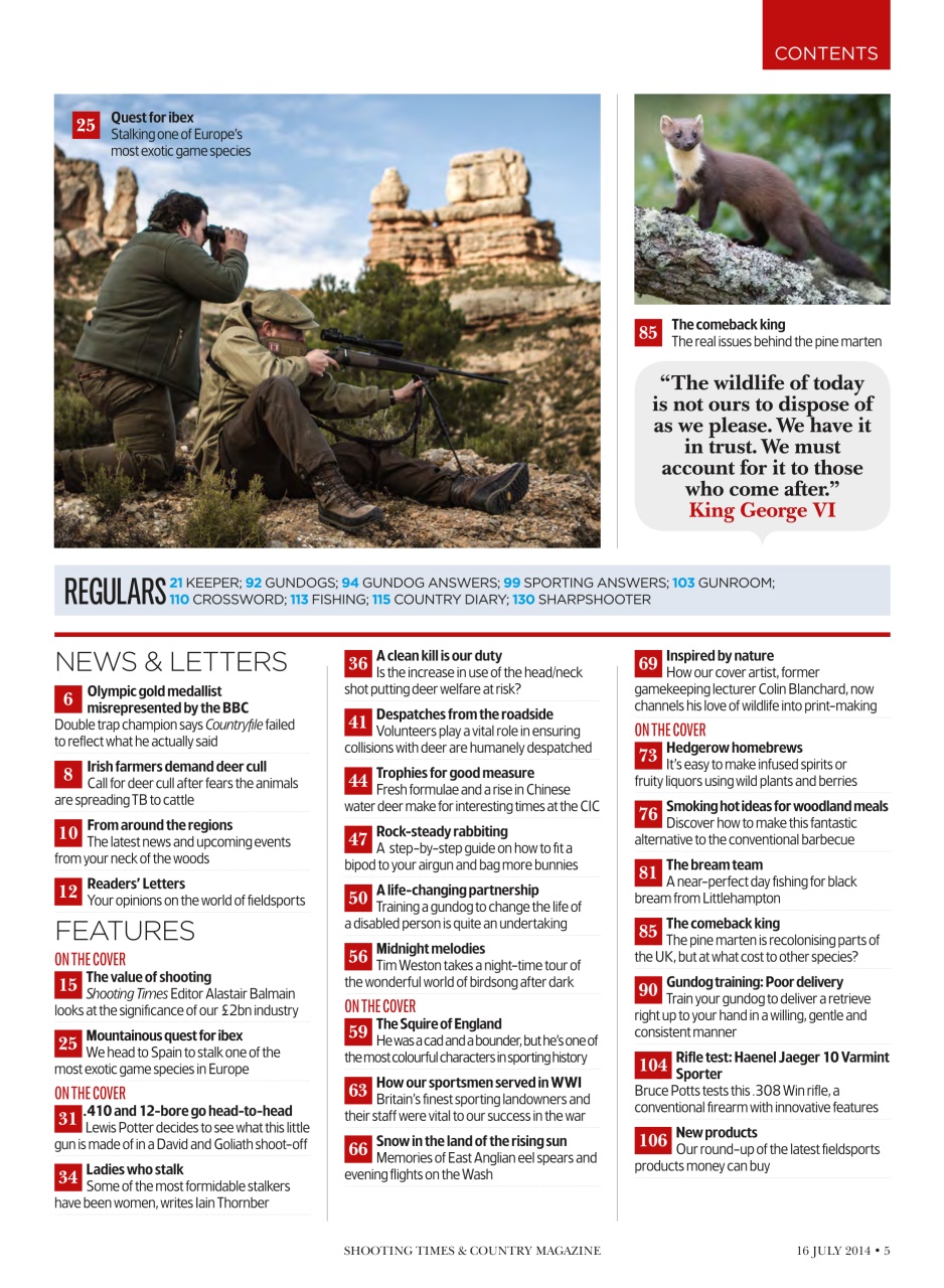 Shooting Times & Country Preview Pages