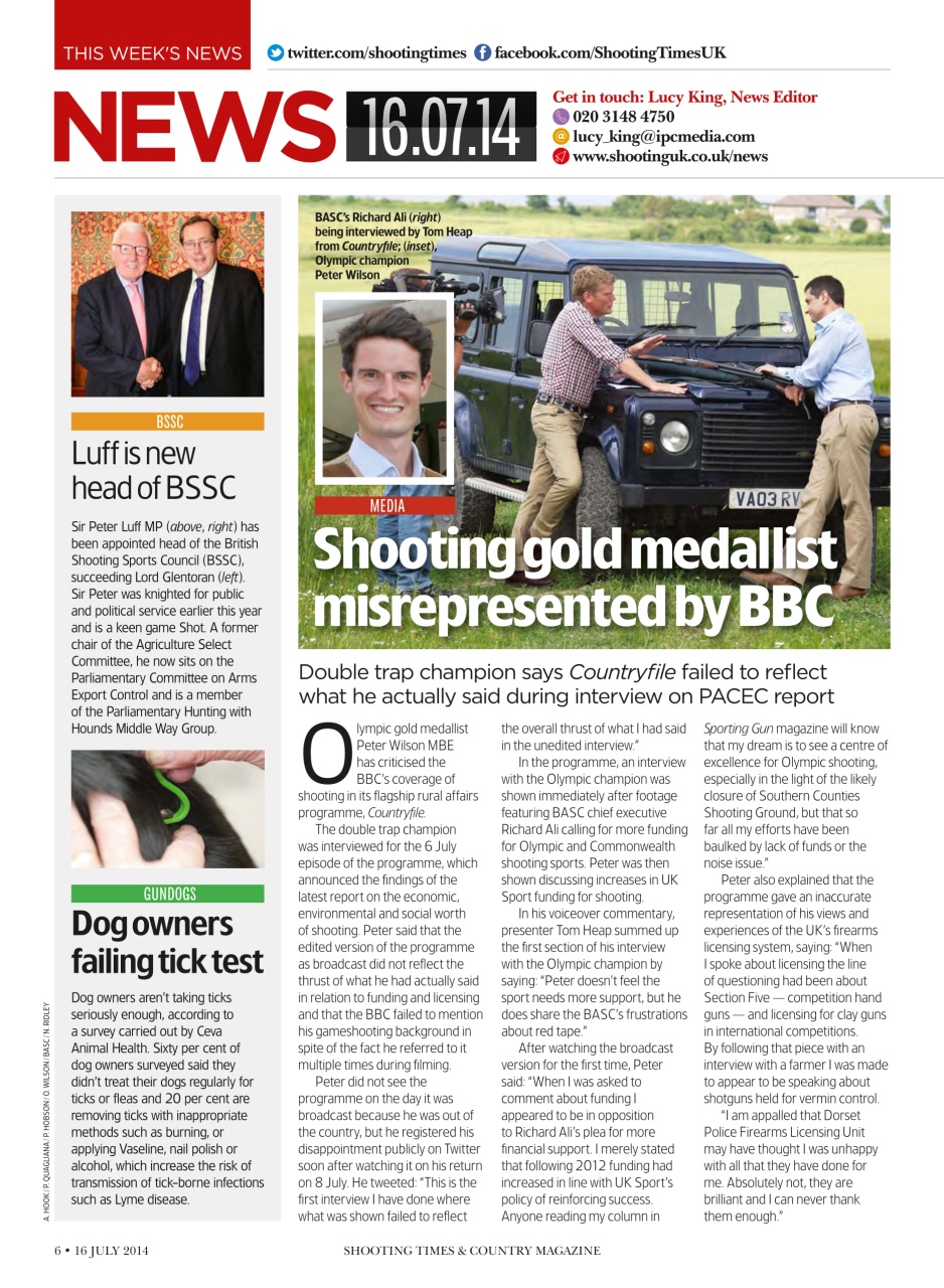 Shooting Times & Country Preview Pages