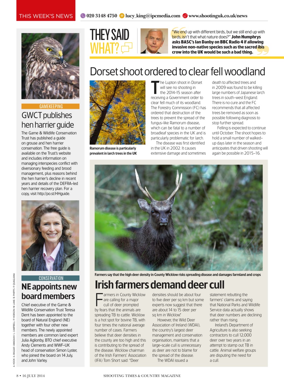 Shooting Times & Country Preview Pages