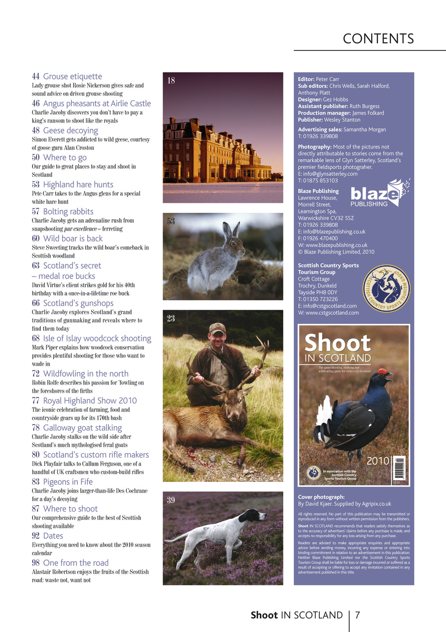 Shoot in Scotland Preview Pages