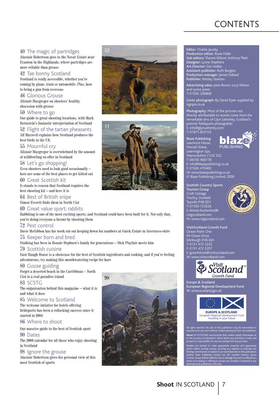 Shoot in Scotland Preview Pages