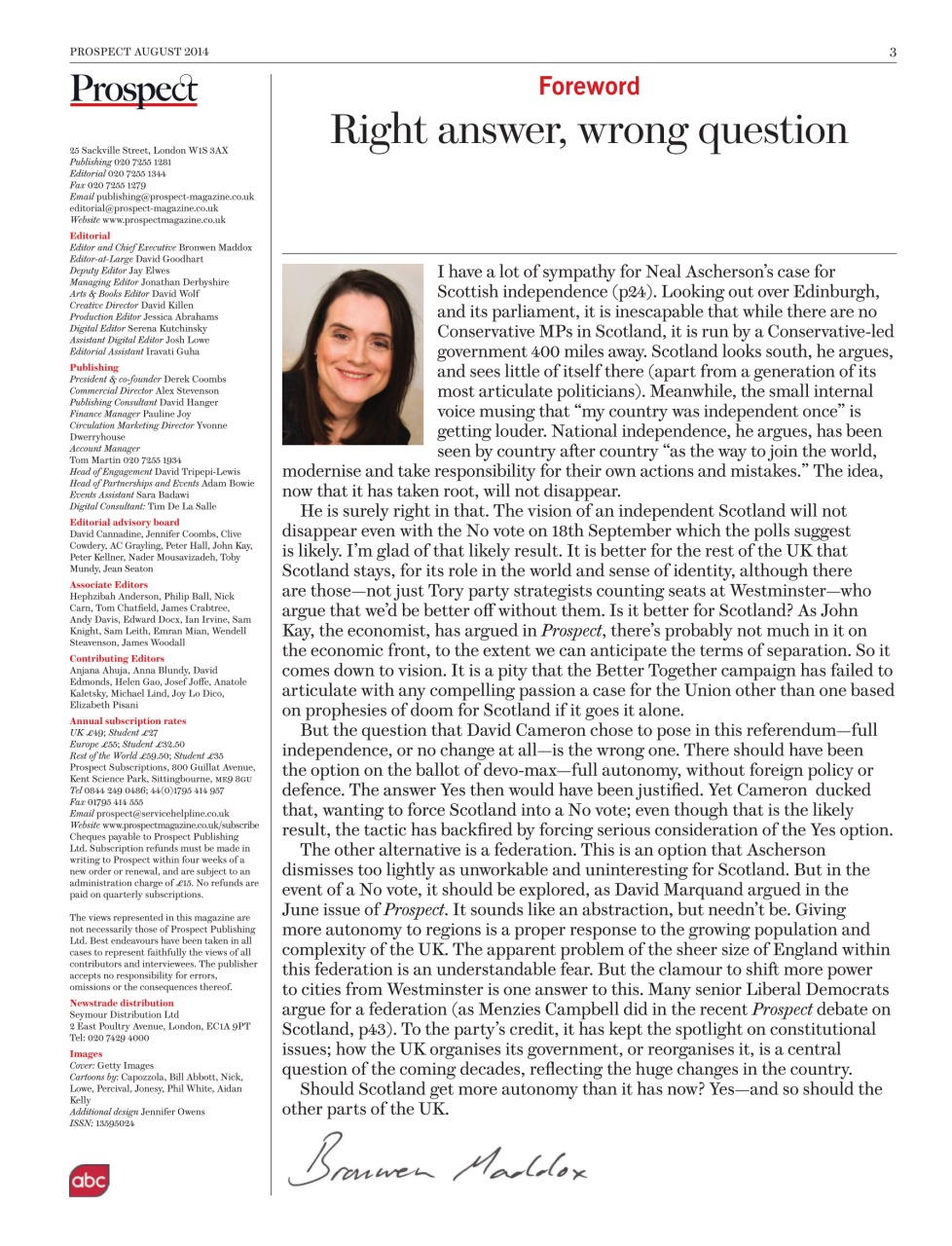 Prospect Magazine Preview Pages