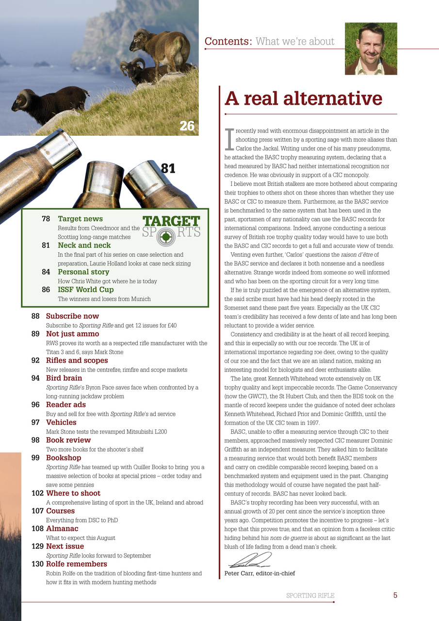 Sporting Rifle Preview Pages