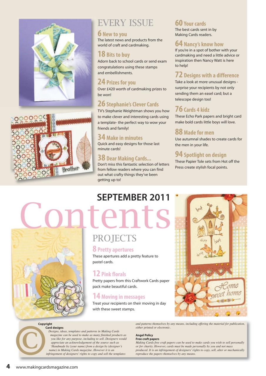 Making Cards & Papercraft Preview Pages