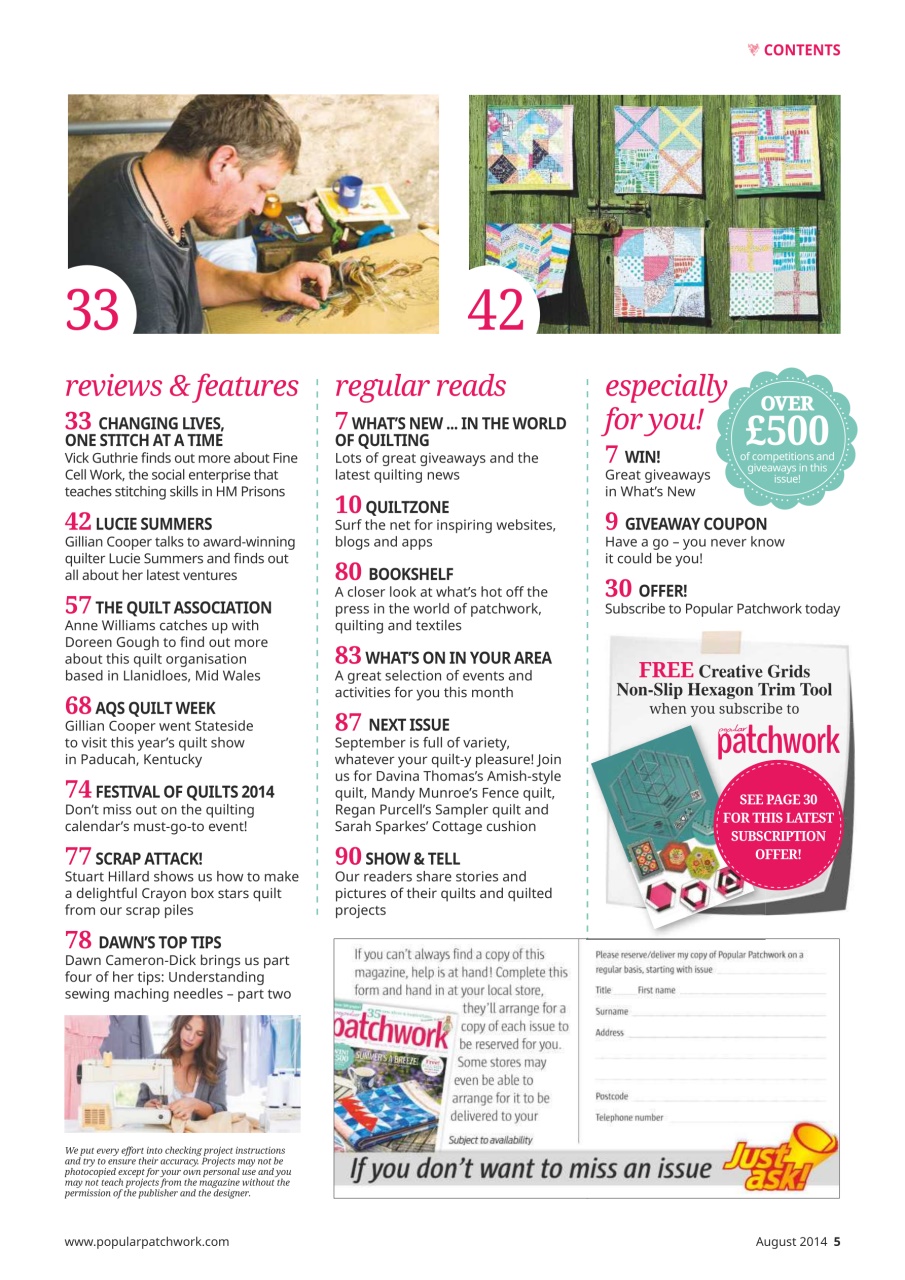 Popular Patchwork Magazine Preview Pages