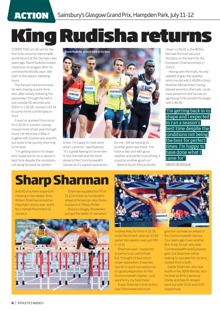 AW – Athletics Weekly Magazine Preview Pages