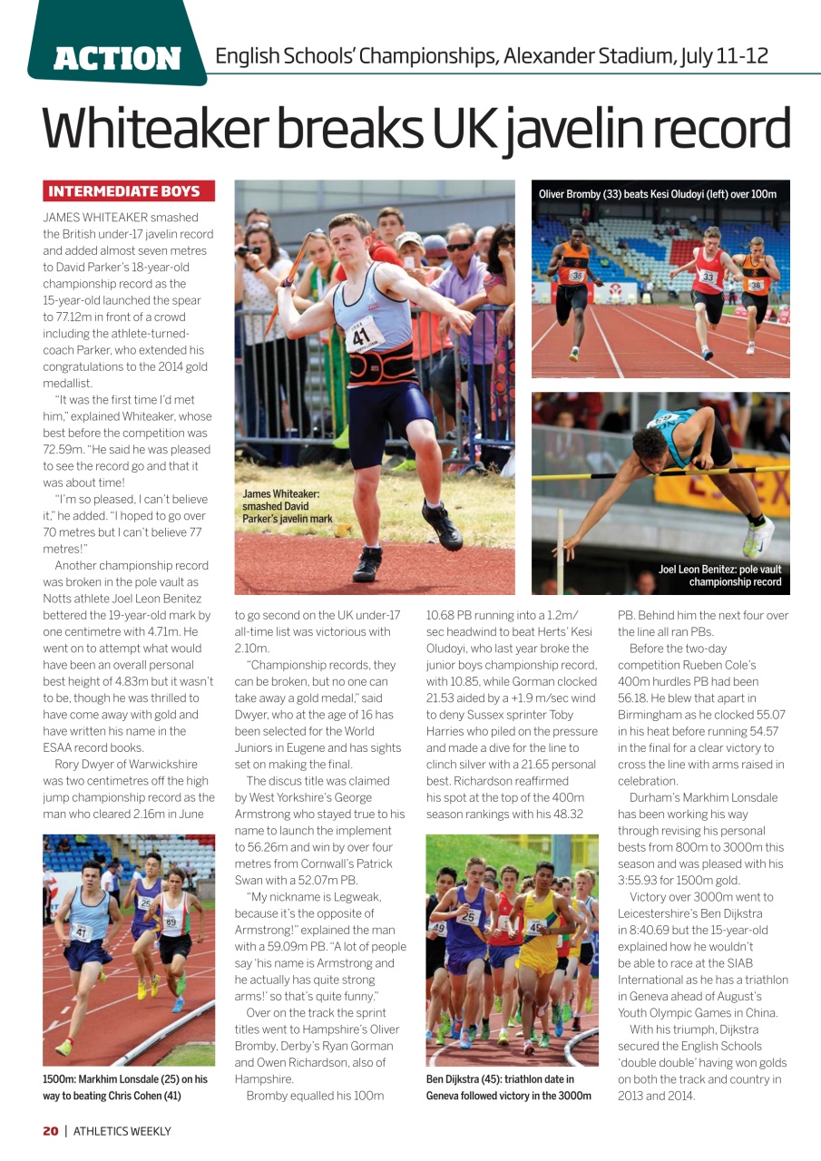 AW – Athletics Weekly Magazine Preview Pages
