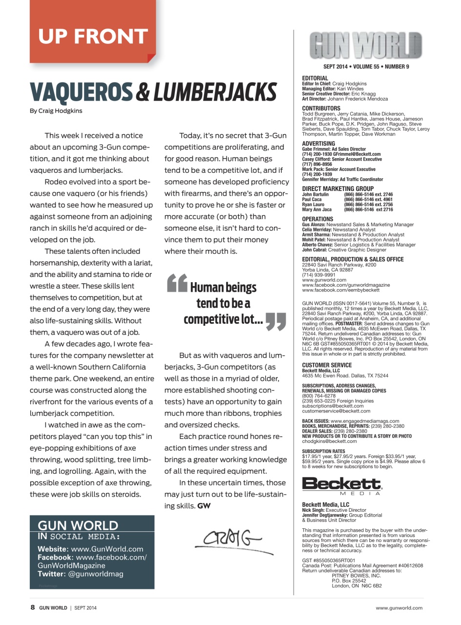 Gun World Preview Pages