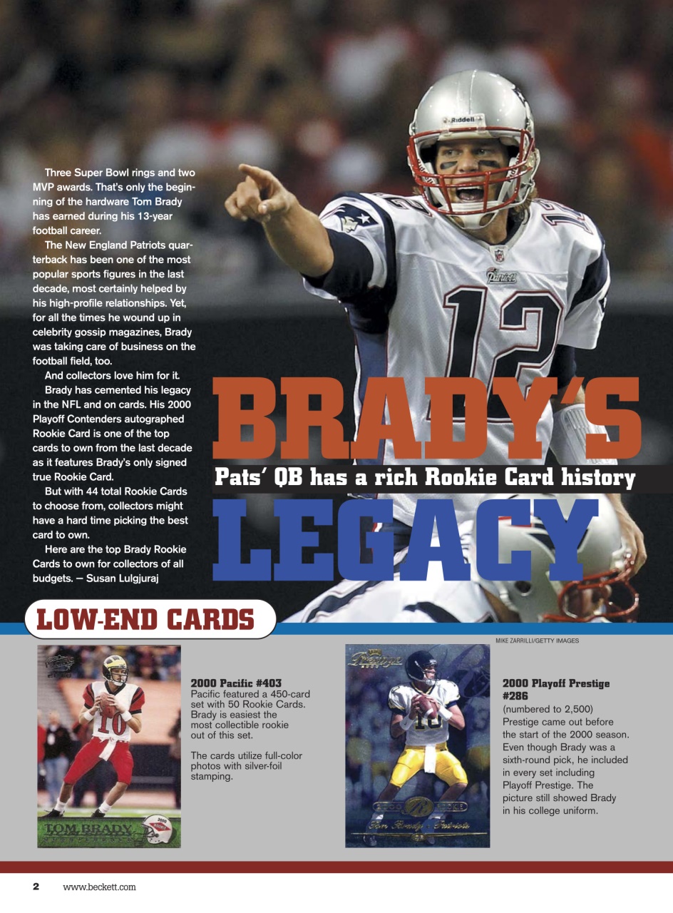 Beckett Football Magazine Preview Pages