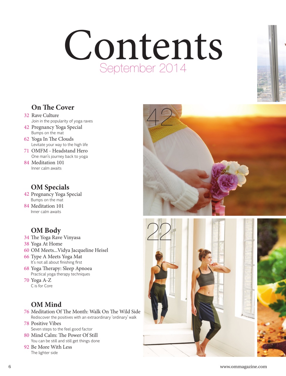 OM Yoga Magazine Preview Pages