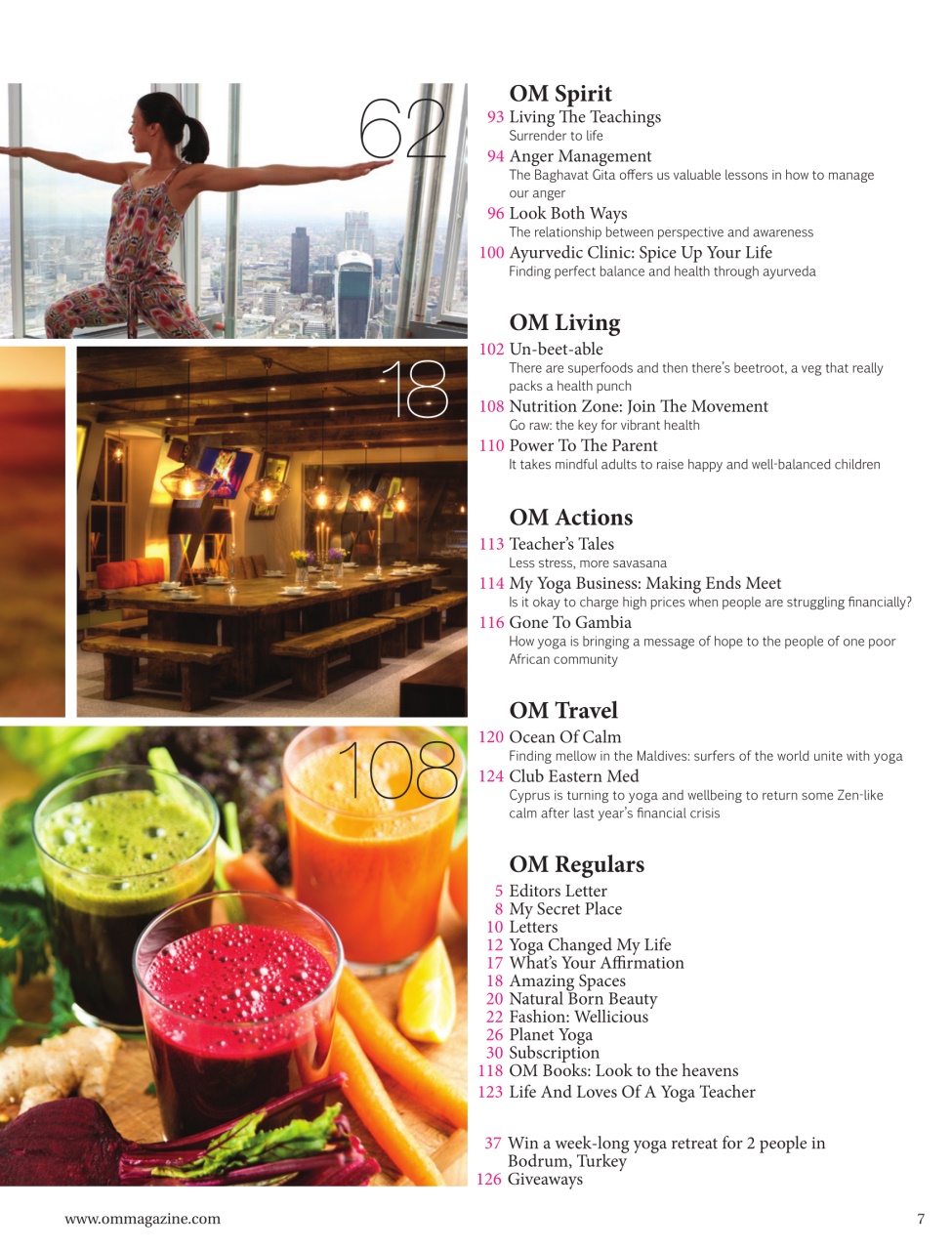 OM Yoga Magazine Preview Pages