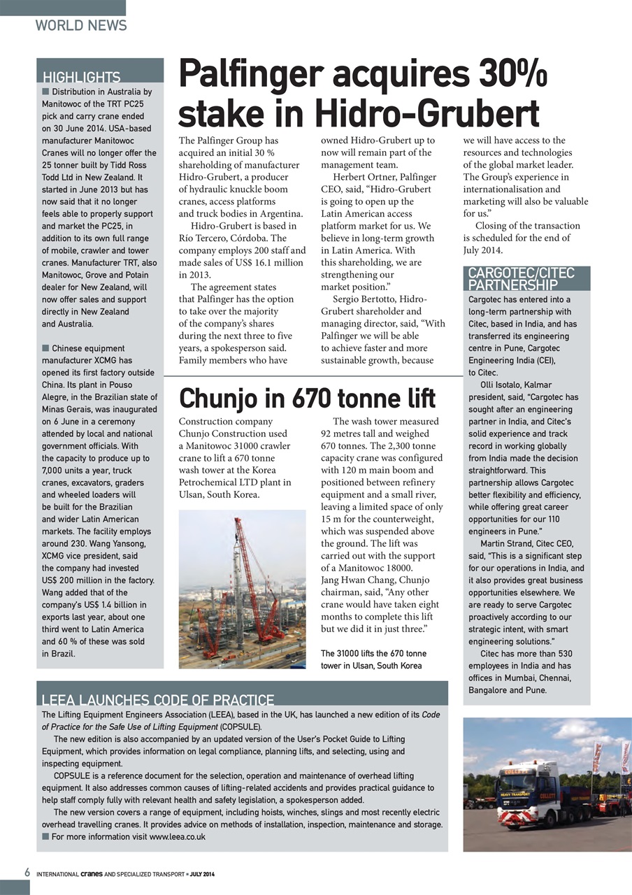 Int. Cranes and Specialized Transp Preview Pages