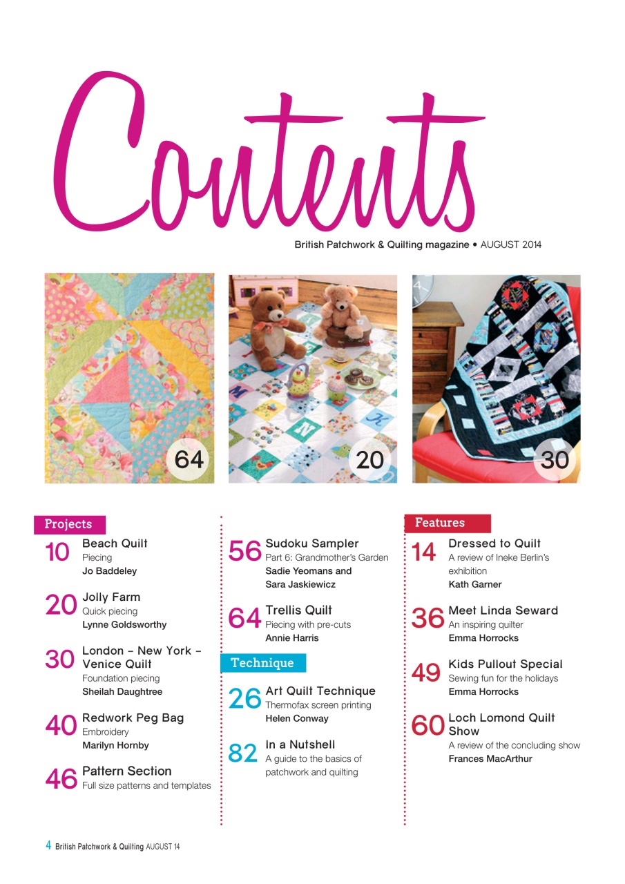 Patchwork and Quilting Preview Pages