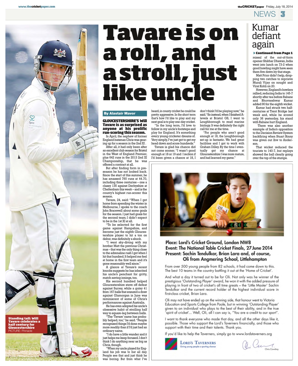 The Cricket Paper Preview Pages