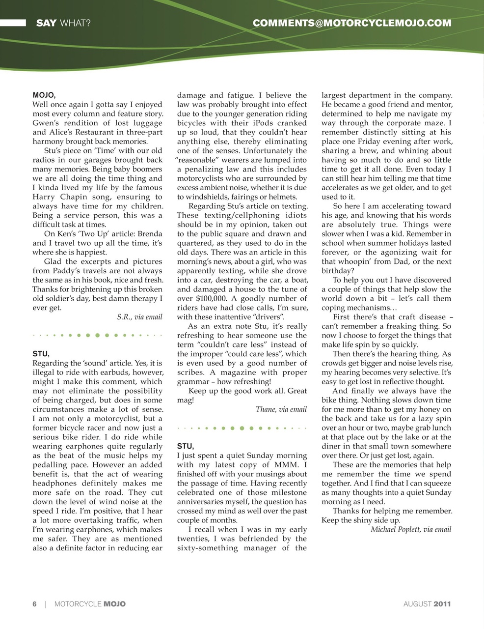 Motorcycle Mojo Preview Pages