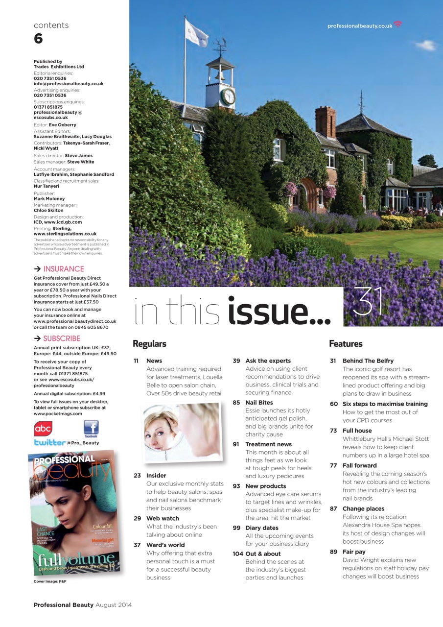 Professional Beauty Preview Pages