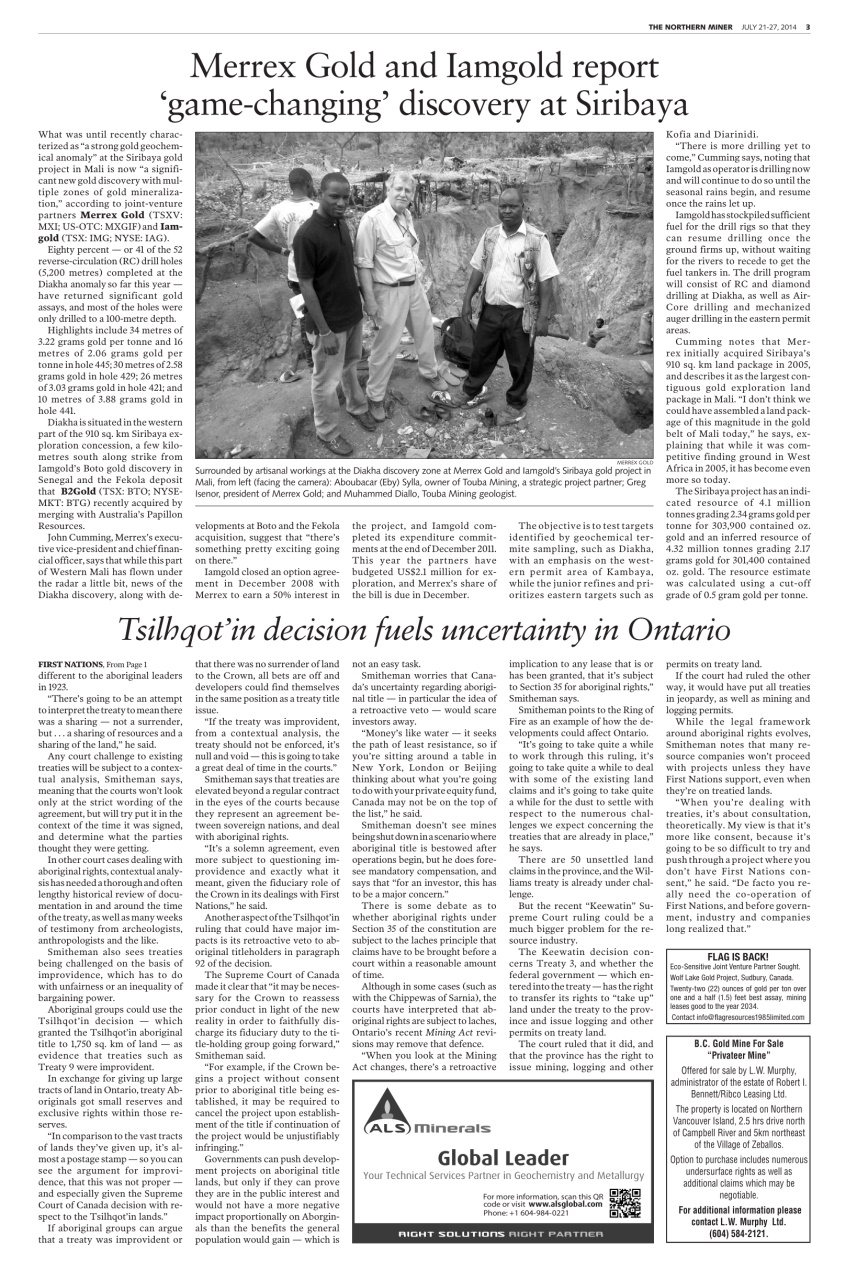 The Northern Miner Preview Pages