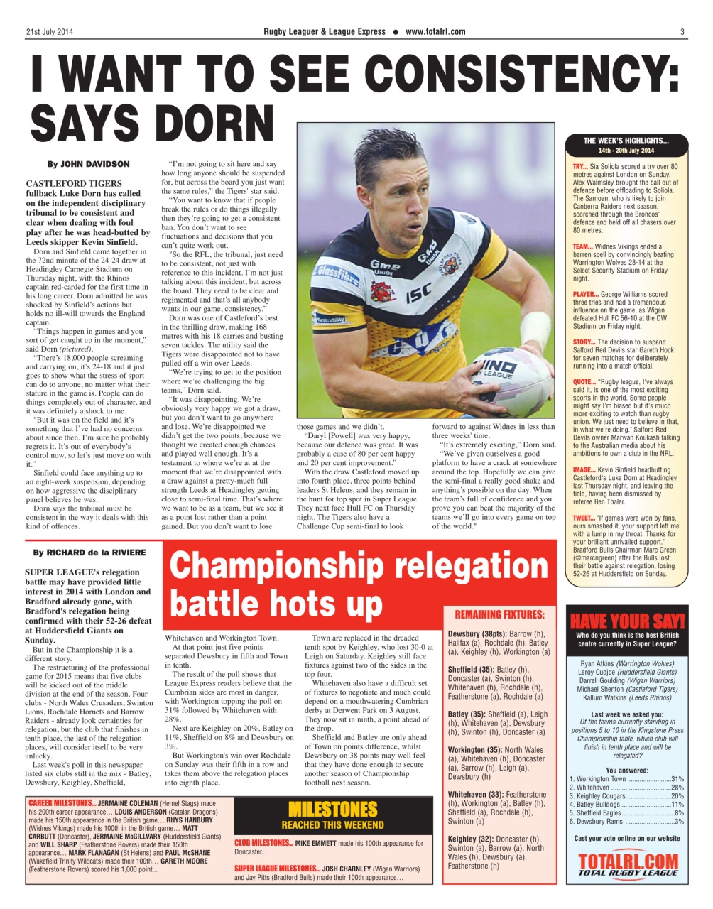 League Express Preview Pages