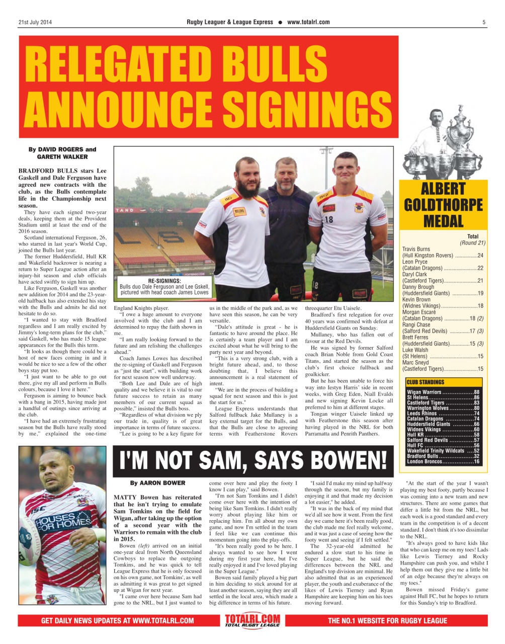 League Express Preview Pages