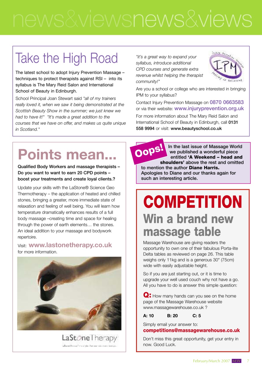 Massage World Preview Pages