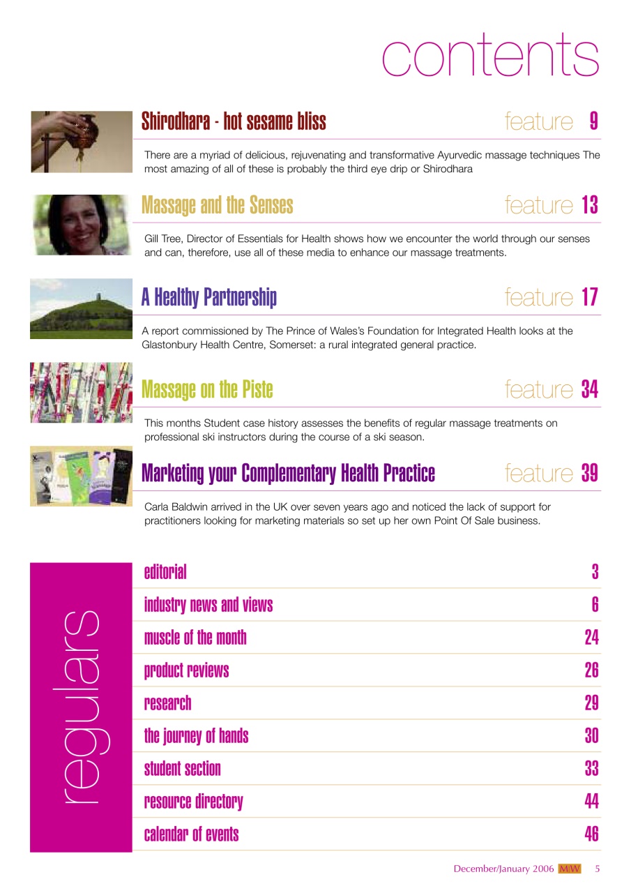 Massage World Preview Pages