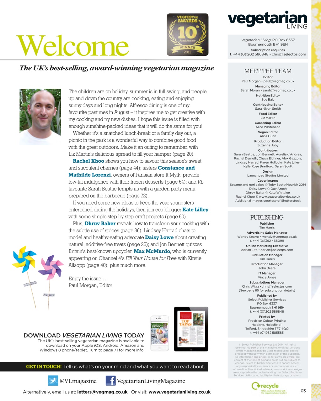 Vegetarian Living Preview Pages