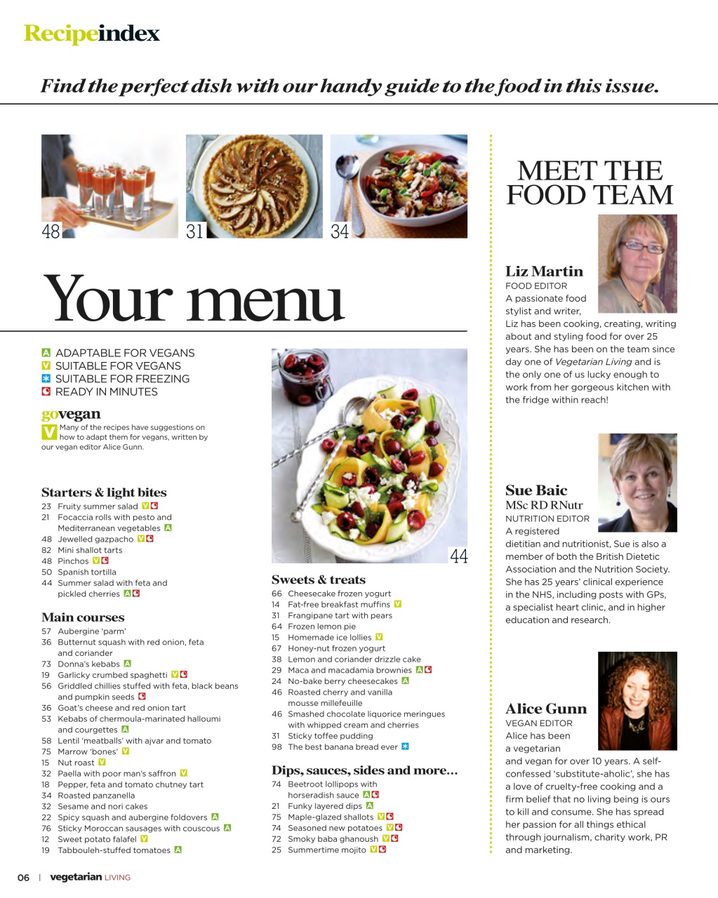 Vegetarian Living Preview Pages