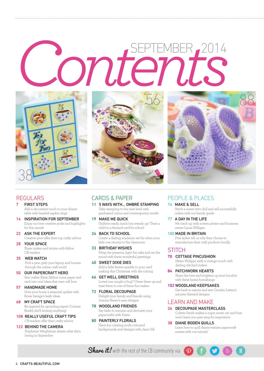 Crafts Beautiful Preview Pages