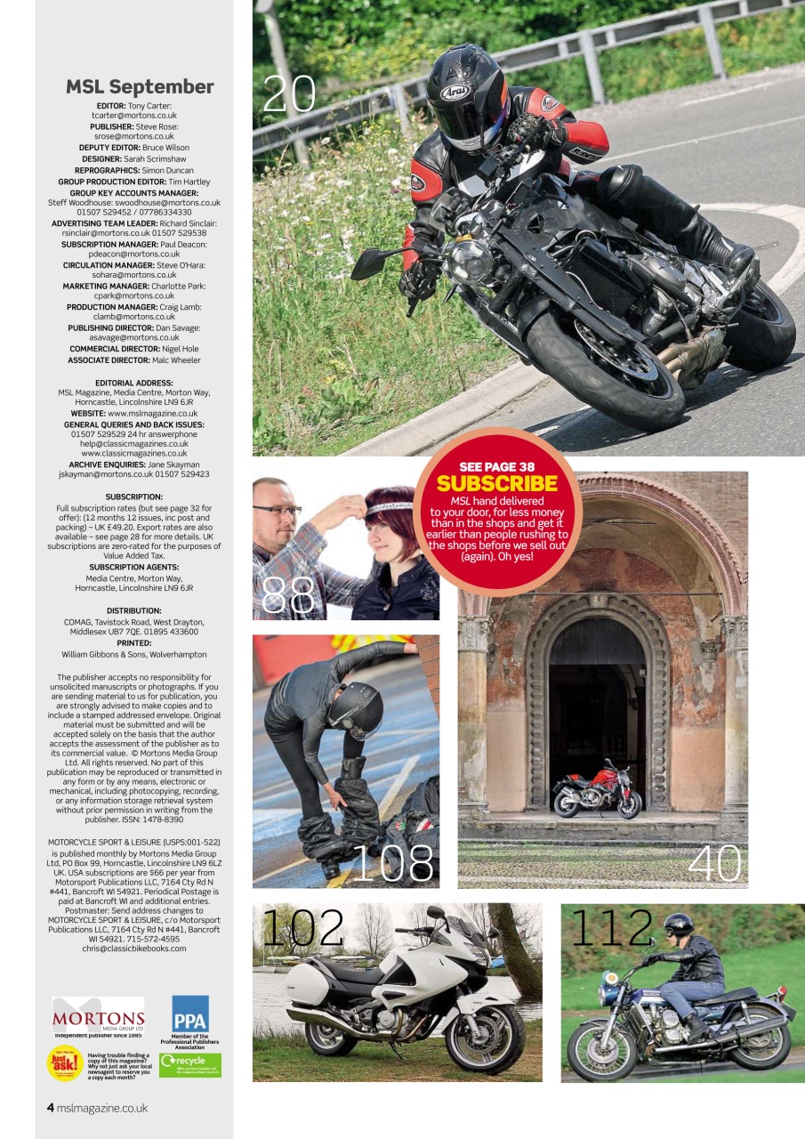 Motorcycle Sport & Leisure Preview Pages