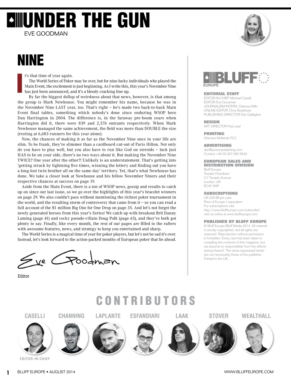 Bluff Europe Preview Pages