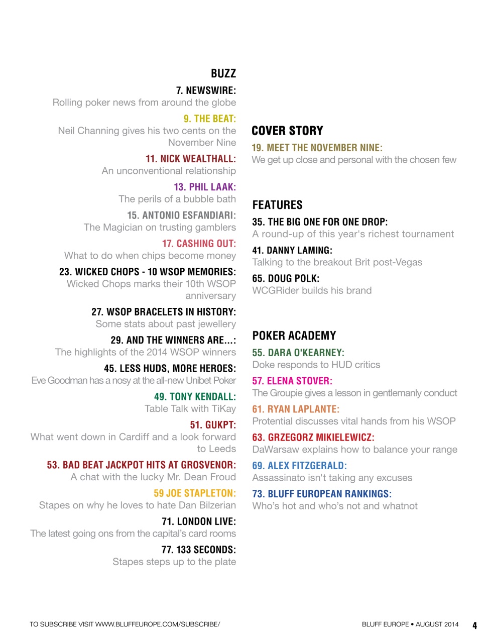 Bluff Europe Preview Pages