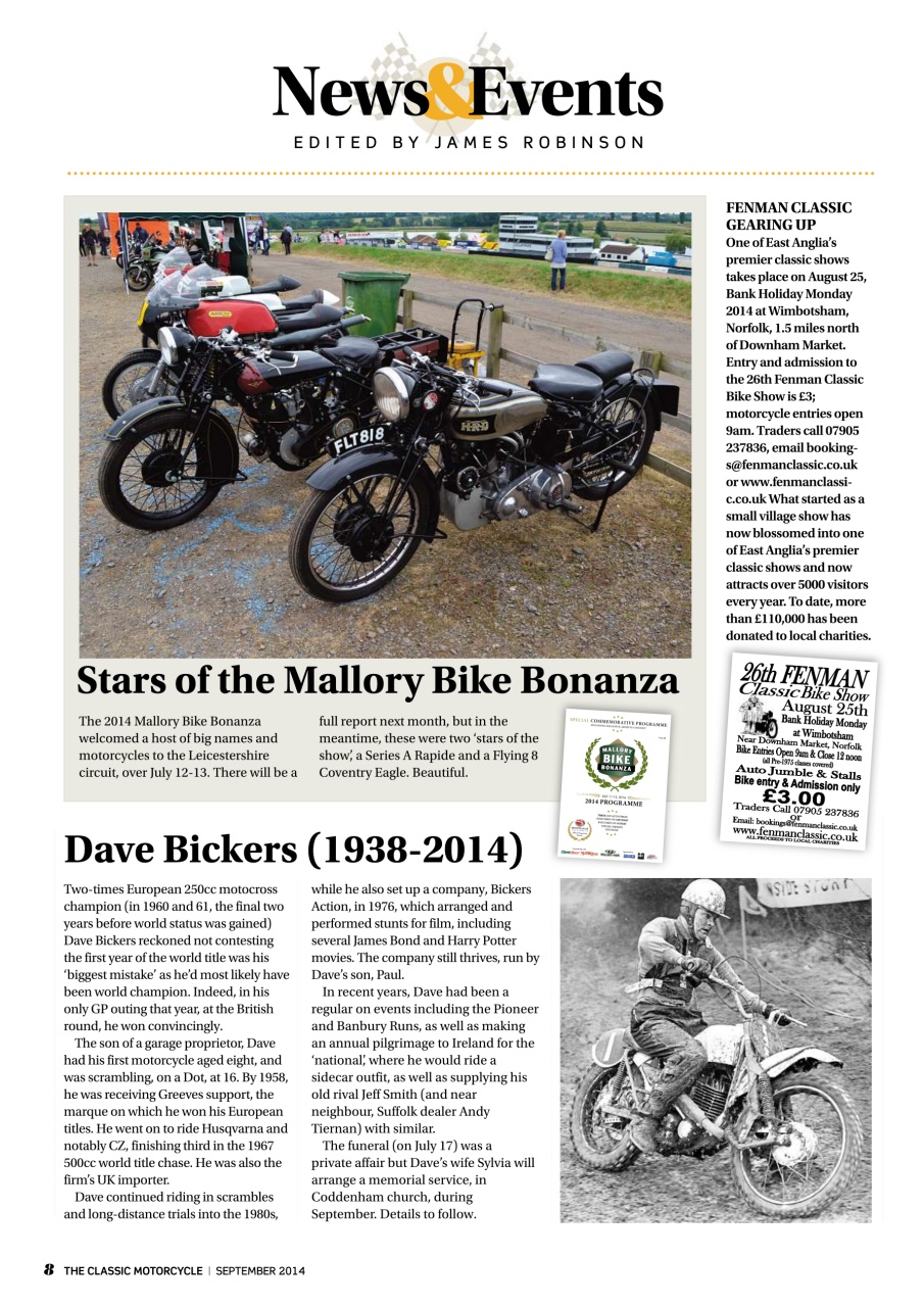 The Classic MotorCycle Preview Pages