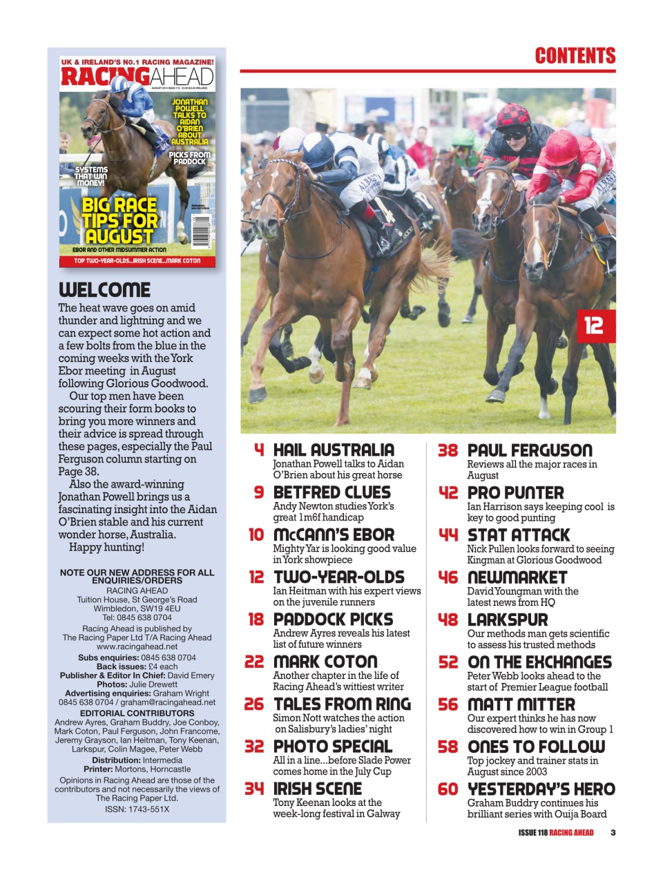 Racing Ahead Preview Pages