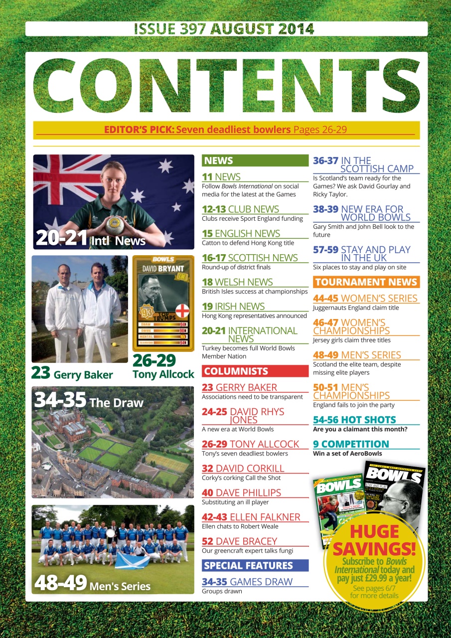 Bowls International Preview Pages